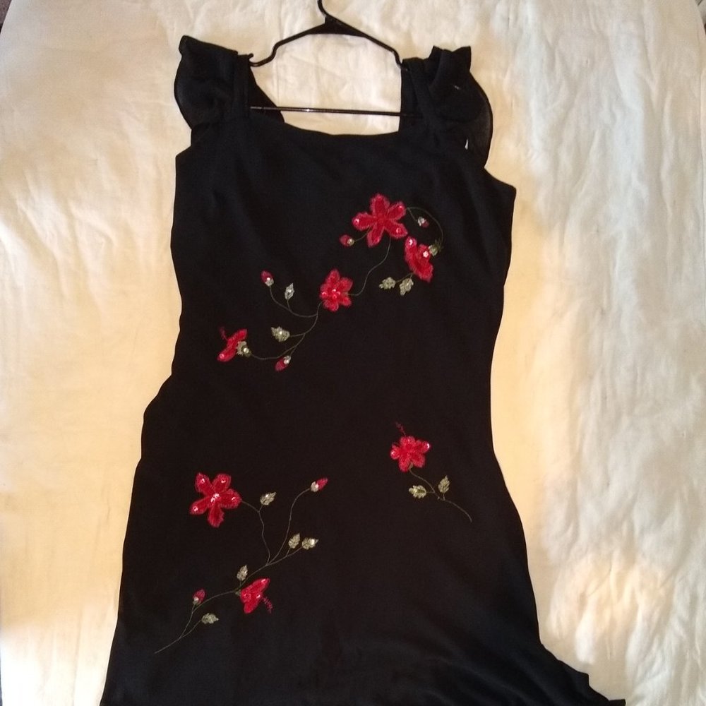 T & Company, Black Dress, Hi-Low Hem, Size 16